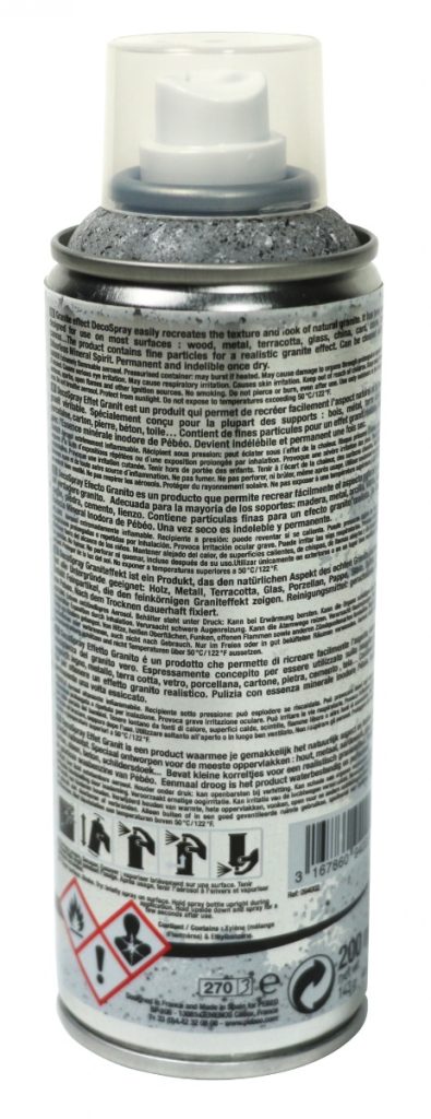 Pébéo Peinture Acrylique en Spray DECOSPRAY 200 ML EFFET PIERRE Vue de dos