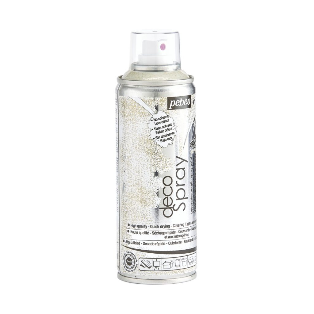 Pébéo Peinture Acrylique en Spray DECOSPRAY 200 ML OR PAILLETTE Vue de droite