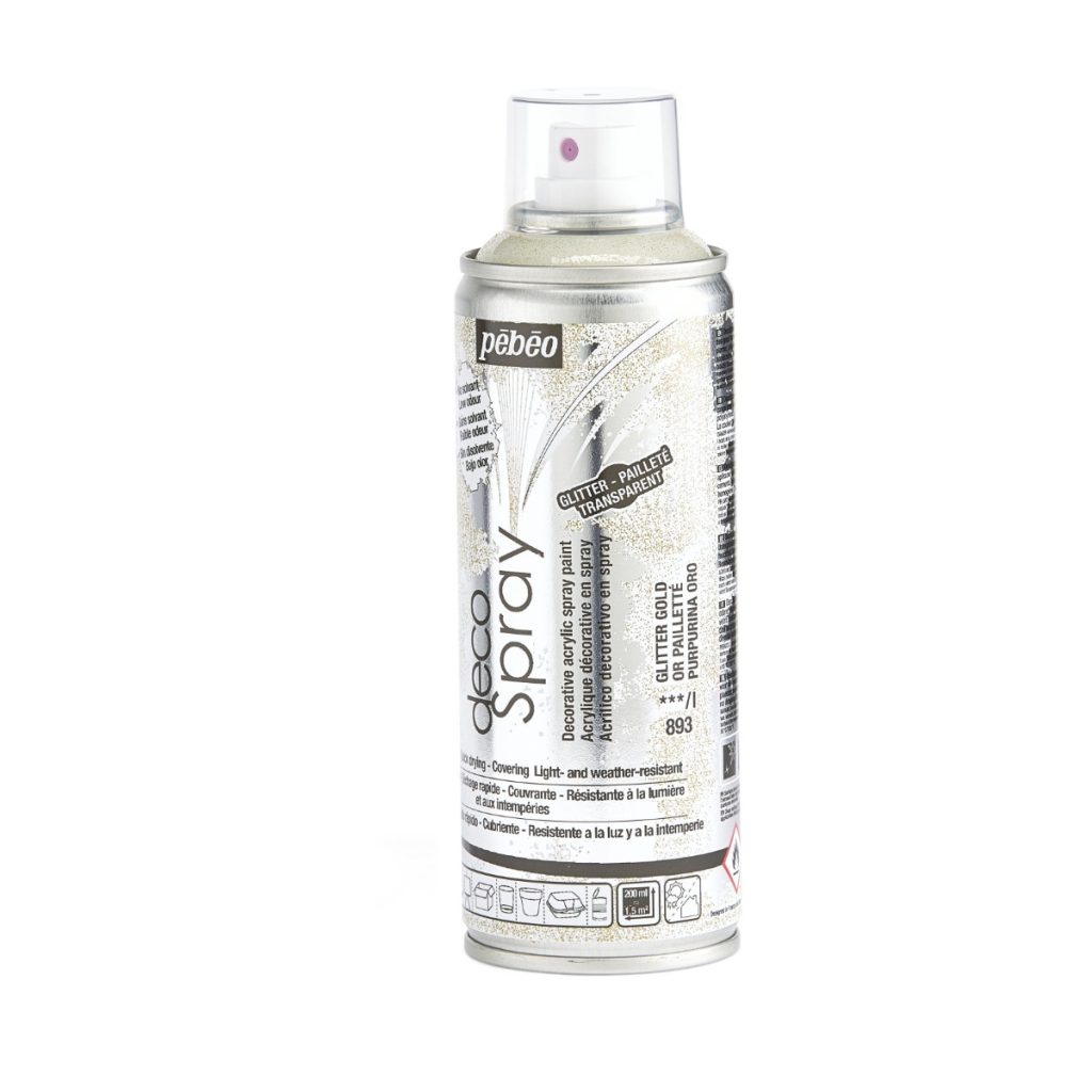 Pébéo Peinture Acrylique en Spray DECOSPRAY 200 ML OR PAILLETTE Vue de gauche