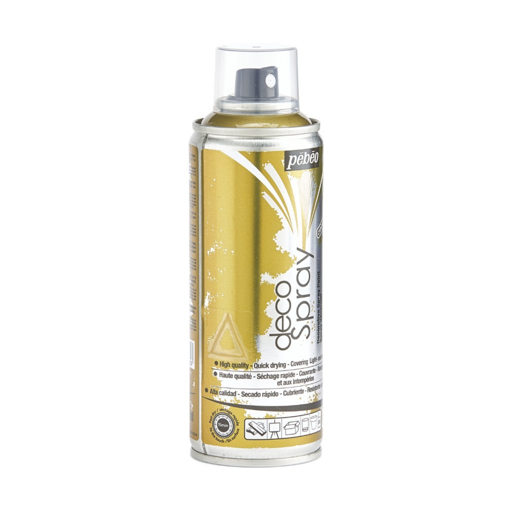 Pébéo Peinture Acrylique en Spray DECOSPRAY 200 ML CHROME OR Vue de droite