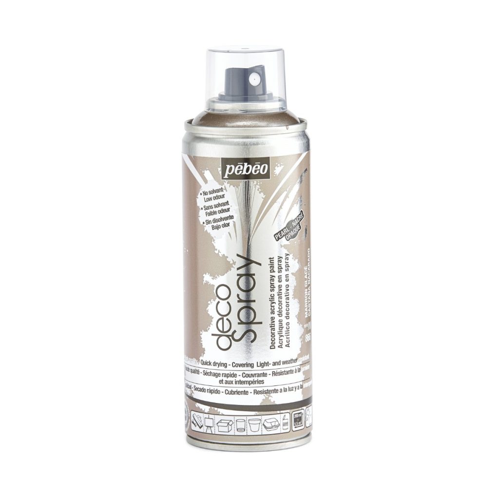 Pébéo Peinture Acrylique en Spray DECOSPRAY NACRÉ 200 ML MARRON GLACÉ Vue de face