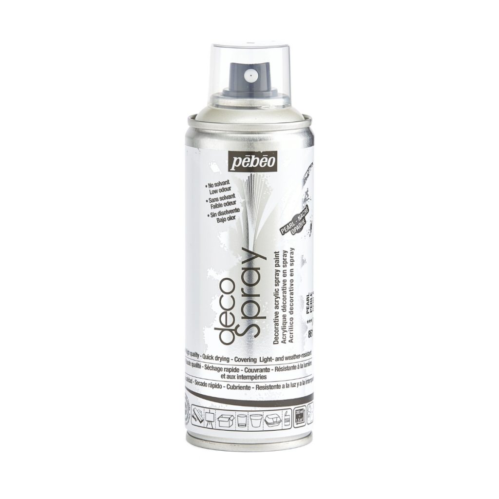 Pébéo Peinture Acrylique en Spray DECOSPRAY NACRÉ 200 ML PERLE Vue de face