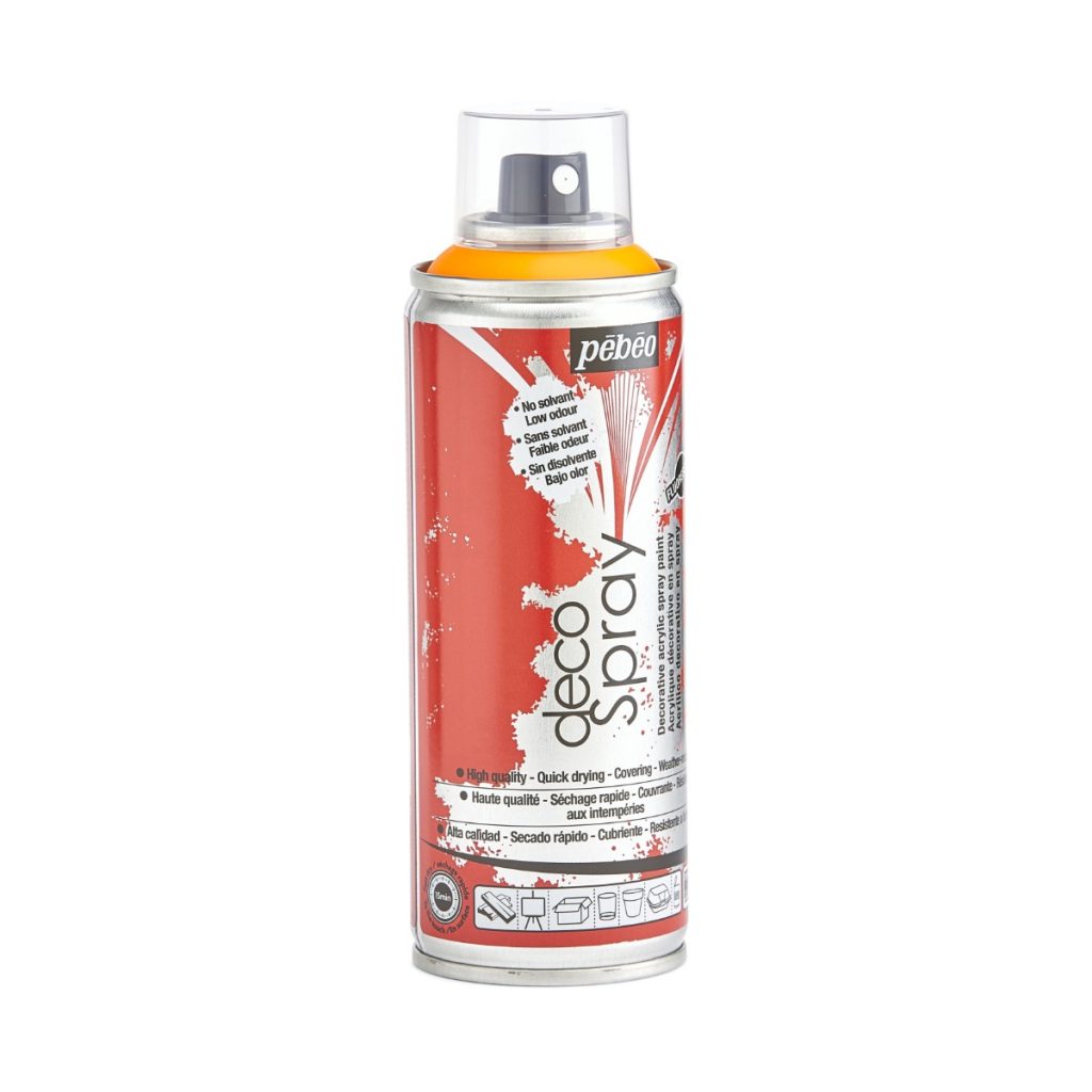Pébéo Peinture Acrylique en Spray DECOSPRAY 200 ML ORANGE FLUO Vue de droite