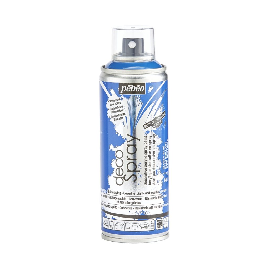 Pébéo Peinture Acrylique en Spray DECOSPRAY BRILLANT 200 ML BRILLANT BLEU Vue de face