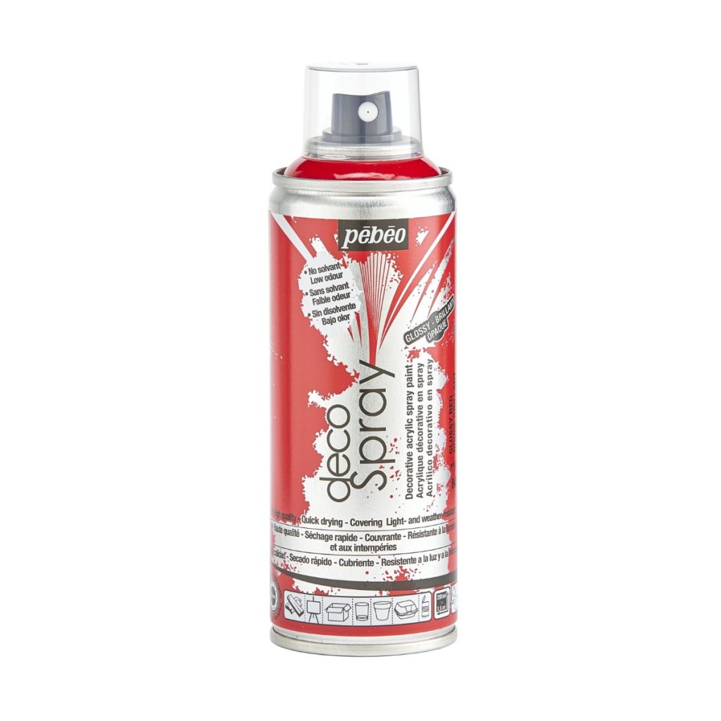 Pébéo Peinture Acrylique en Spray DECOSPRAY BRILLANT 200 ML BRILLANT ROUGE Vue de face