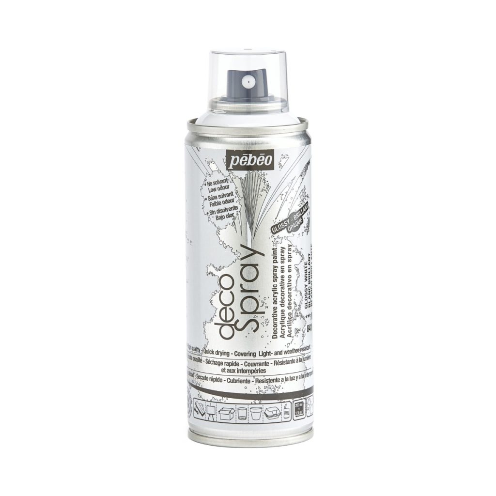 Pébéo Peinture Acrylique en Spray DECOSPRAY BRILLANT 200 ML BRILLANT BLANC Vue de face