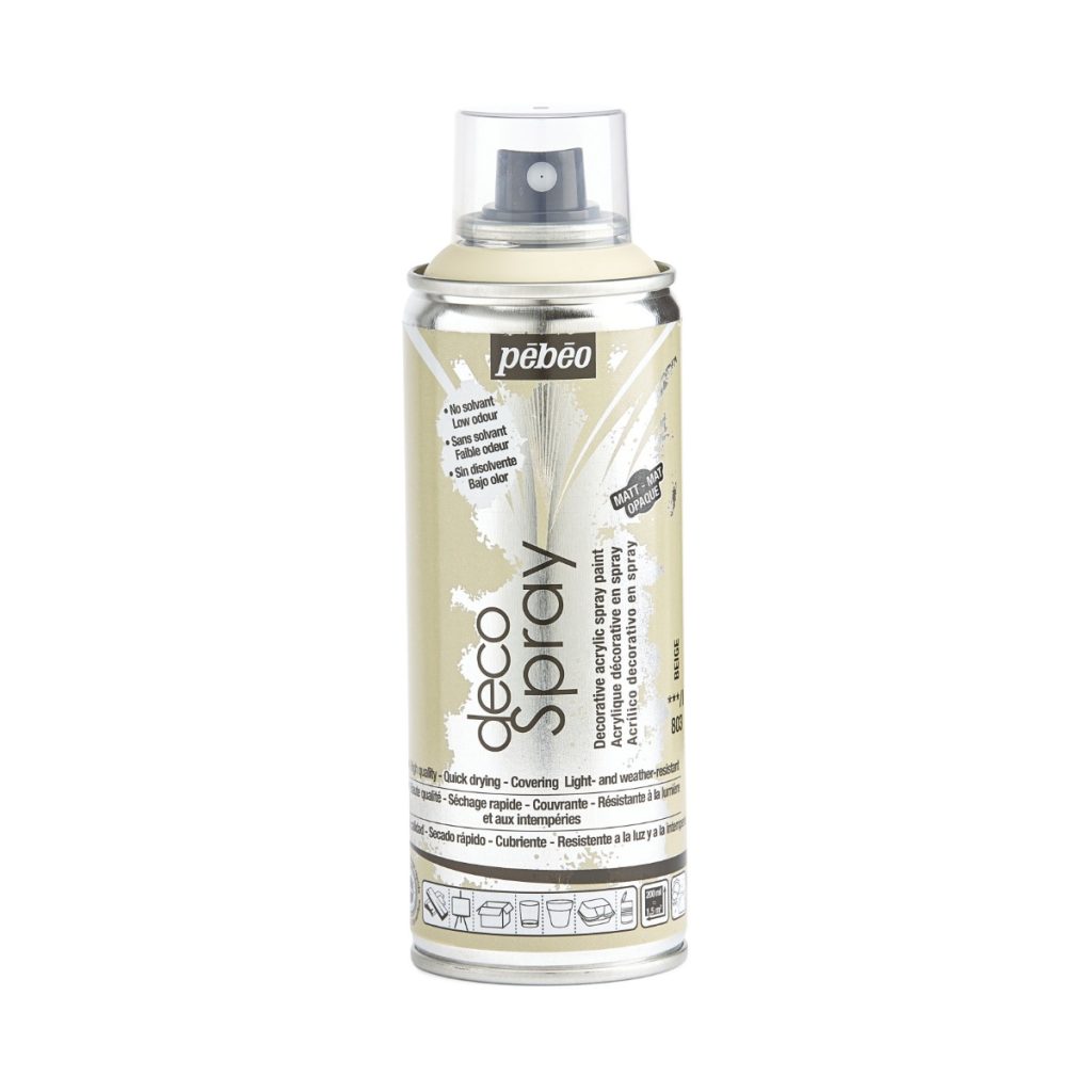Pébéo Peinture Acrylique en Spray DECOSPRAY MAT 200 ML BEIGE Vue de face