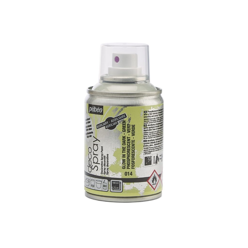 Pébéo Peinture Acrylique en Spray DECOSPRAY 100 ML PHOSPHORESCENT Vue de gauche