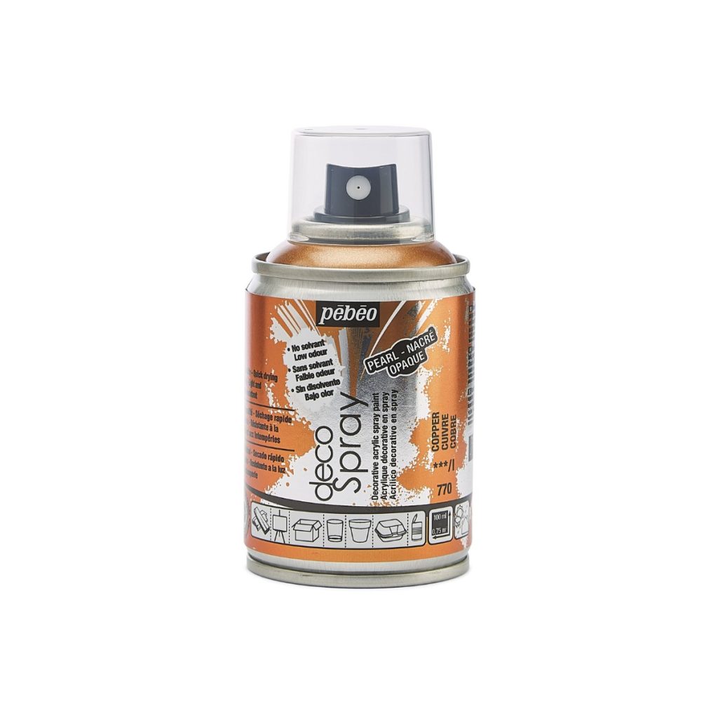 Pébéo Peinture Acrylique en Spray DECOSPRAY NACRÉ100 ML CUIVRE Vue de face
