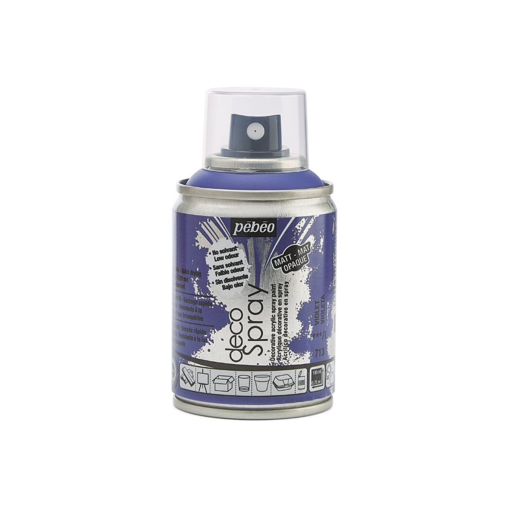 Pébéo Peinture Acrylique en Spray DECOSPRAY MAT 100 ML VIOLET Vue de face