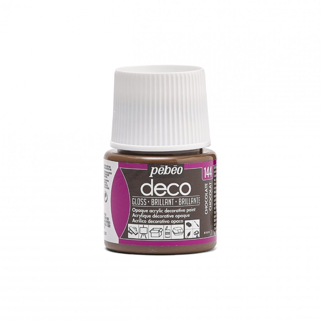Pébéo Peinture Acrylique Décorative DECO BRILLANT 45 ML CHOCOLAT Vue de face