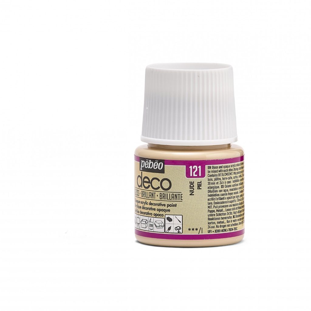 Pébéo Peinture Acrylique Décorative DECO BRILLANT 45 ML NUDE Vue de gauche
