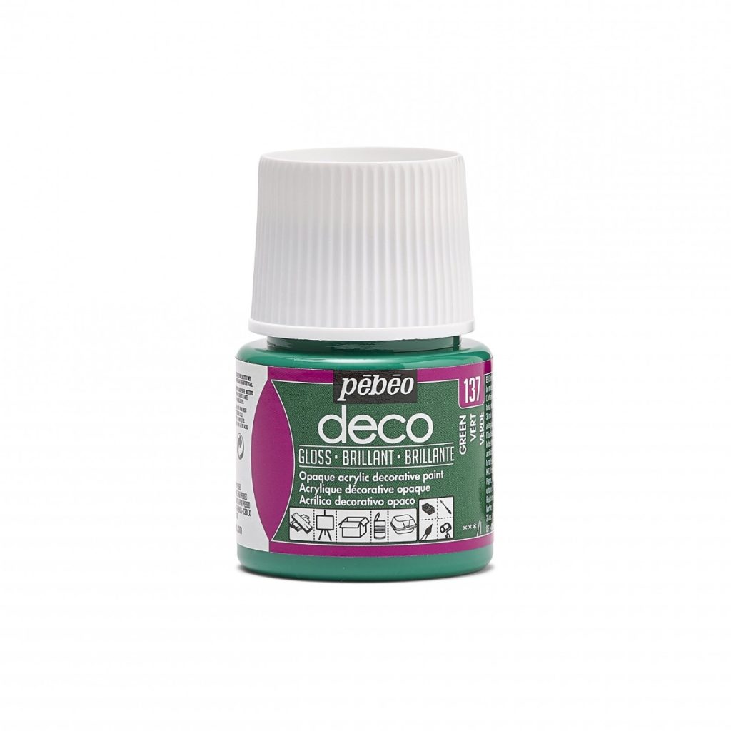 Pébéo Peinture Acrylique Décorative DECO BRILLANT 45 ML VERT Vue de face