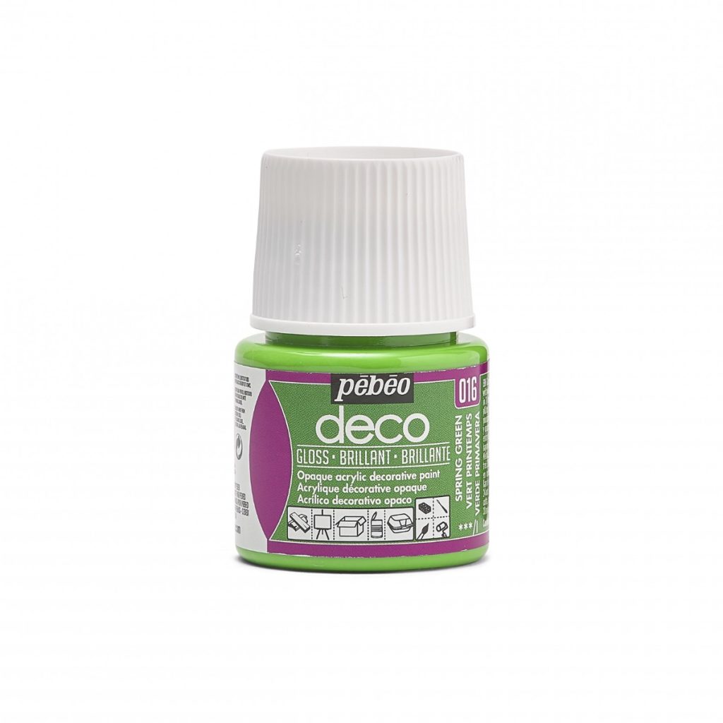 Pébéo Peinture Acrylique Décorative DECO BRILLANT 45 ML VERT PRINTEMPS Vue de face