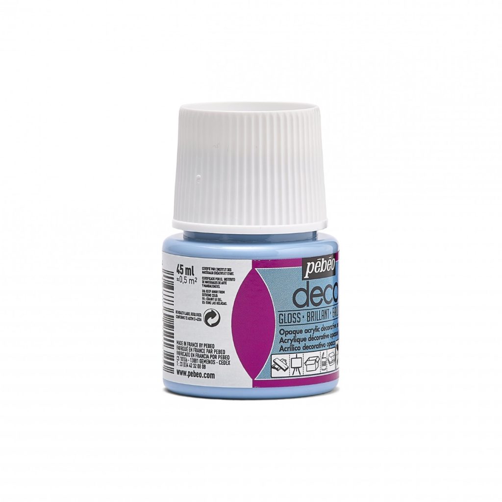 Pébéo Peinture Acrylique Décorative DECO BRILLANT 45 ML BLEU CIEL Vue de droite