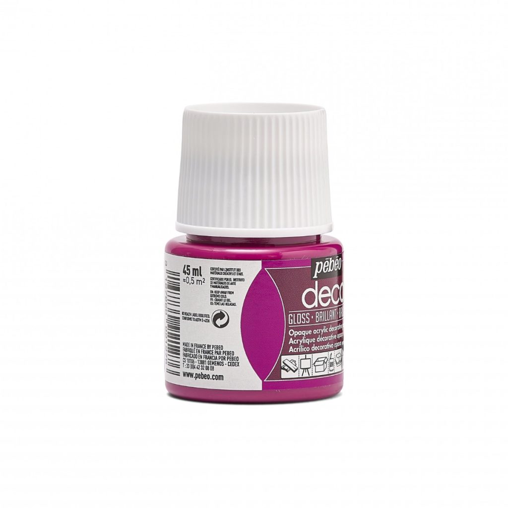 Pébéo Peinture Acrylique Décorative DECO BRILLANT 45 ML FUCHSIA Vue de droite
