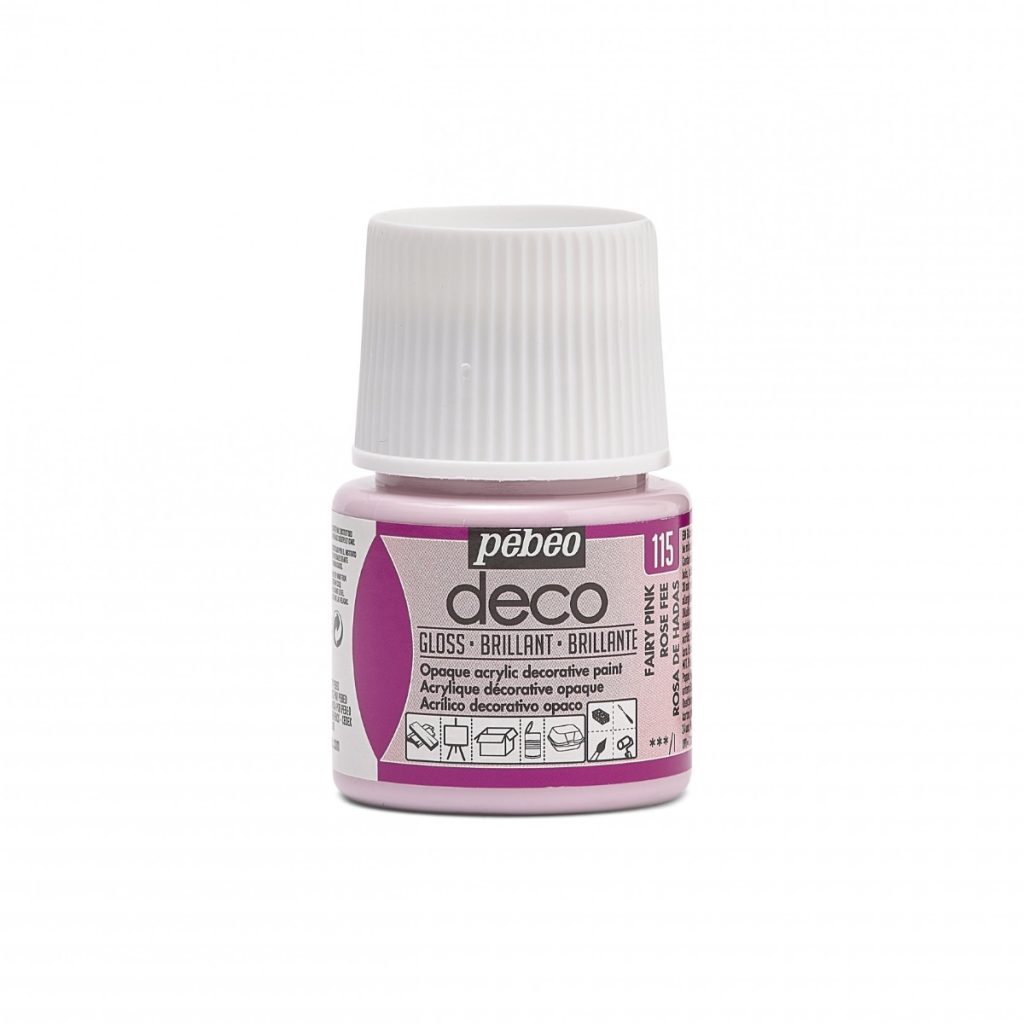 Pébéo Peinture Acrylique Décorative DECO BRILLANT 45 ML ROSE FEE Vue de face