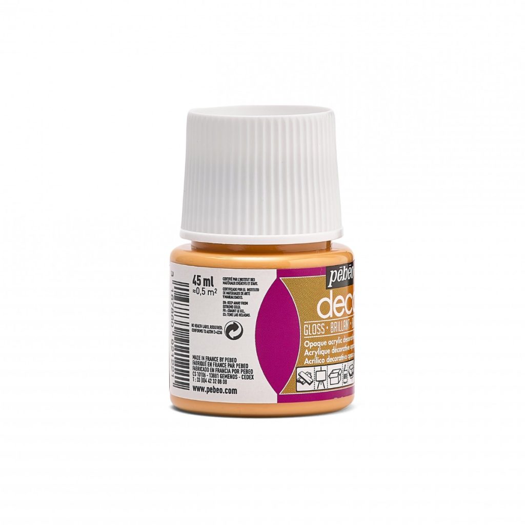 Pébéo Peinture Acrylique Décorative DECO BRILLANT 45 ML ORANGE Vue de droite