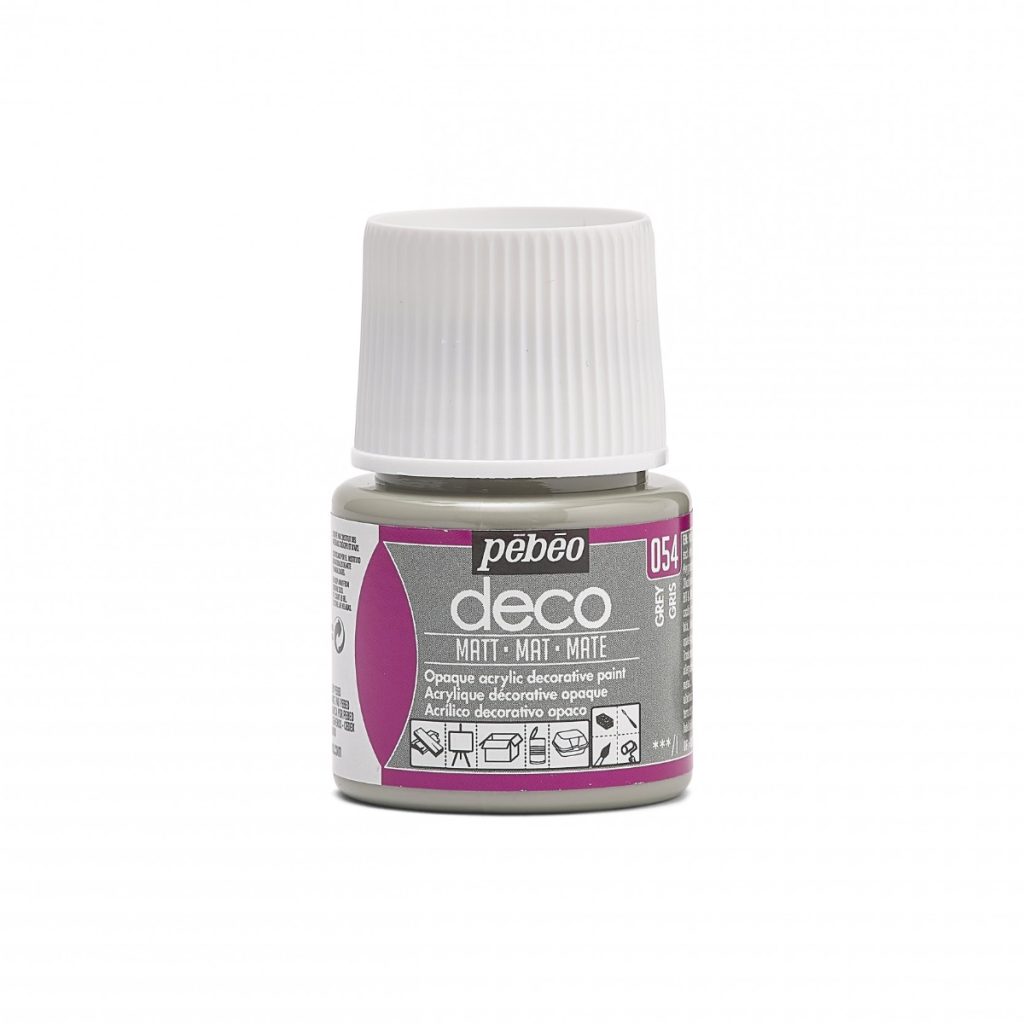 Pébéo Peinture Acrylique Décorative DECO MAT 45 ML GRIS Vue de face