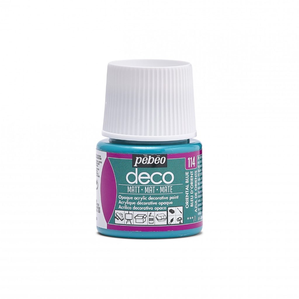 Pébéo Peinture Acrylique Décorative DECO MAT 45 ML BLEU D'ORIENT Vue de face