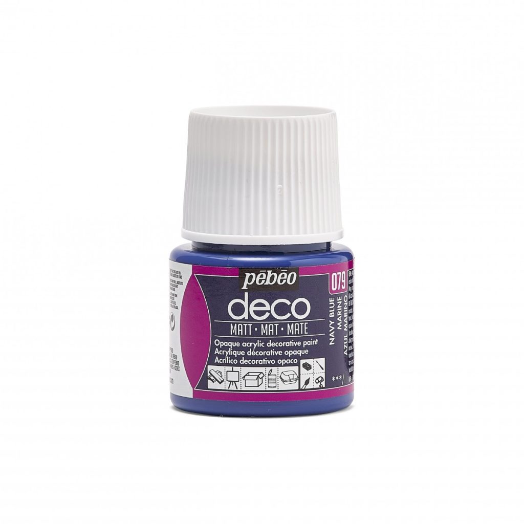 Pébéo Peinture Acrylique Décorative DECO MAT 45 ML MARINE Vue de face