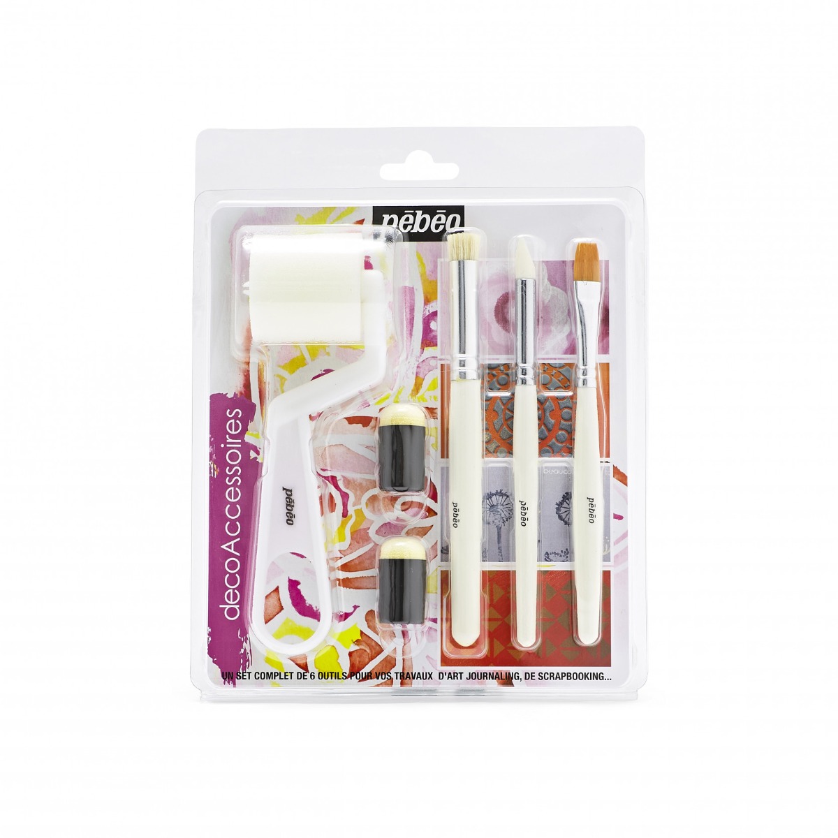 Pébéo Accessoires pour peinture acrylique décorative SET D'APPLICATION DECO Vue de face