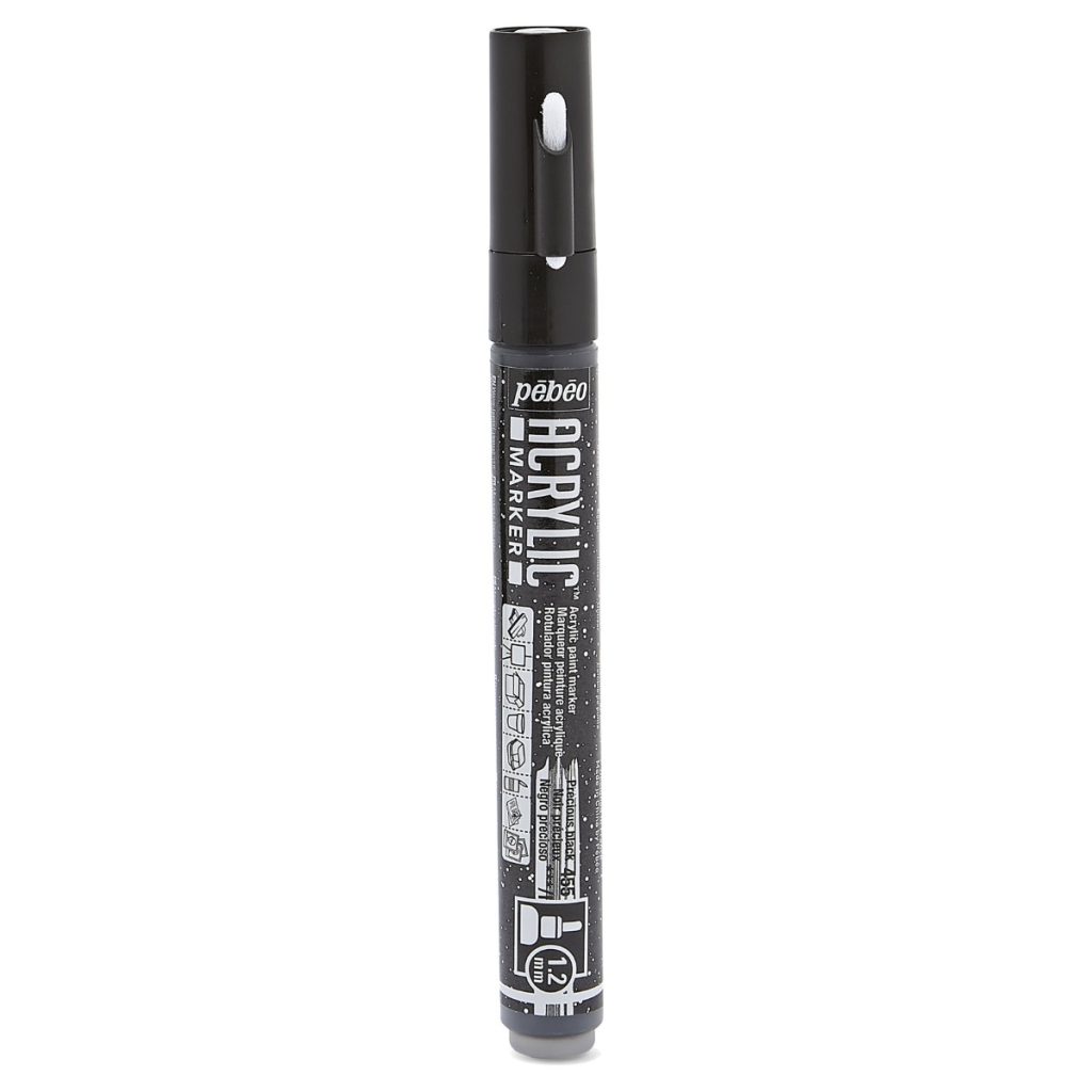 ACRYLIC MARKER POINTE FINE 1,2 MM NOIR PRECIEUX