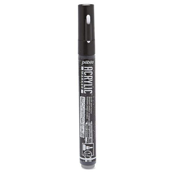 ACRYLIC MARKER POINTE FINE 1,2 MM NOIR PRECIEUX