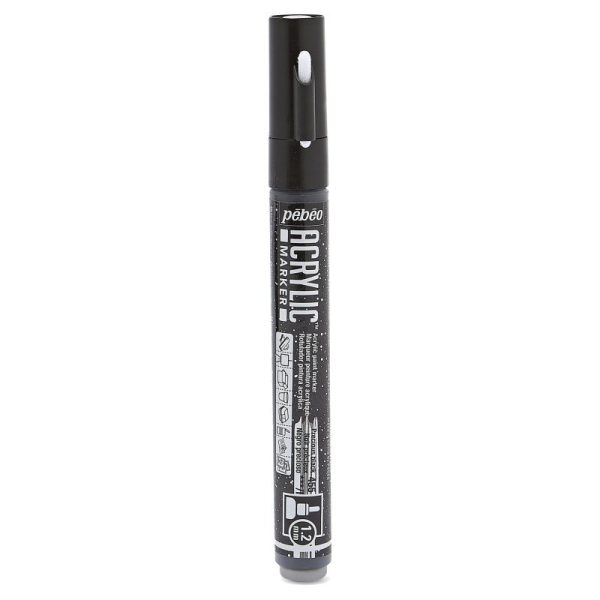 ACRYLIC MARKER POINTE FINE 1,2 MM NOIR PRECIEUX