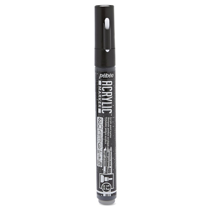 ACRYLIC MARKER POINTE FINE 1,2 MM NOIR PRECIEUX - Image 1
