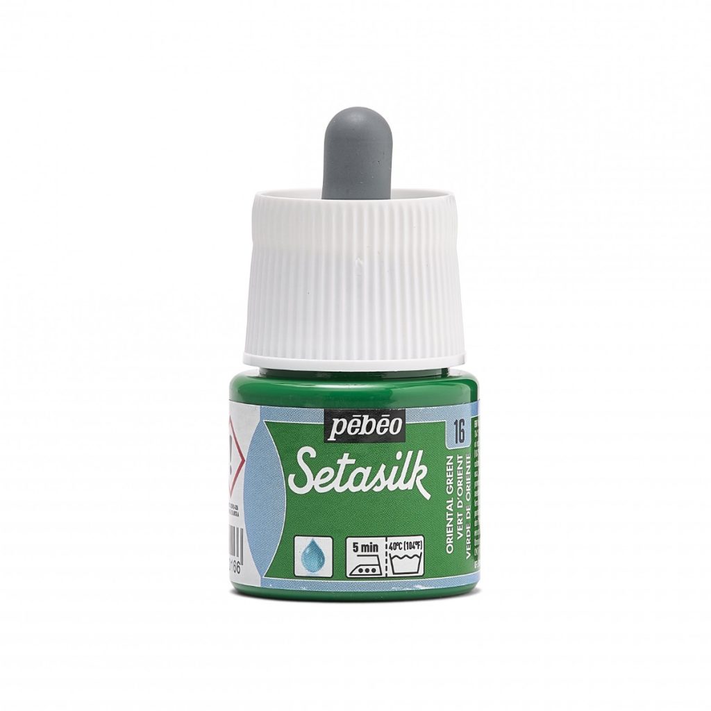 Pébéo Peinture sur Soie Base eau SETASILK 45 ML VERT D'ORIENT Vue de face