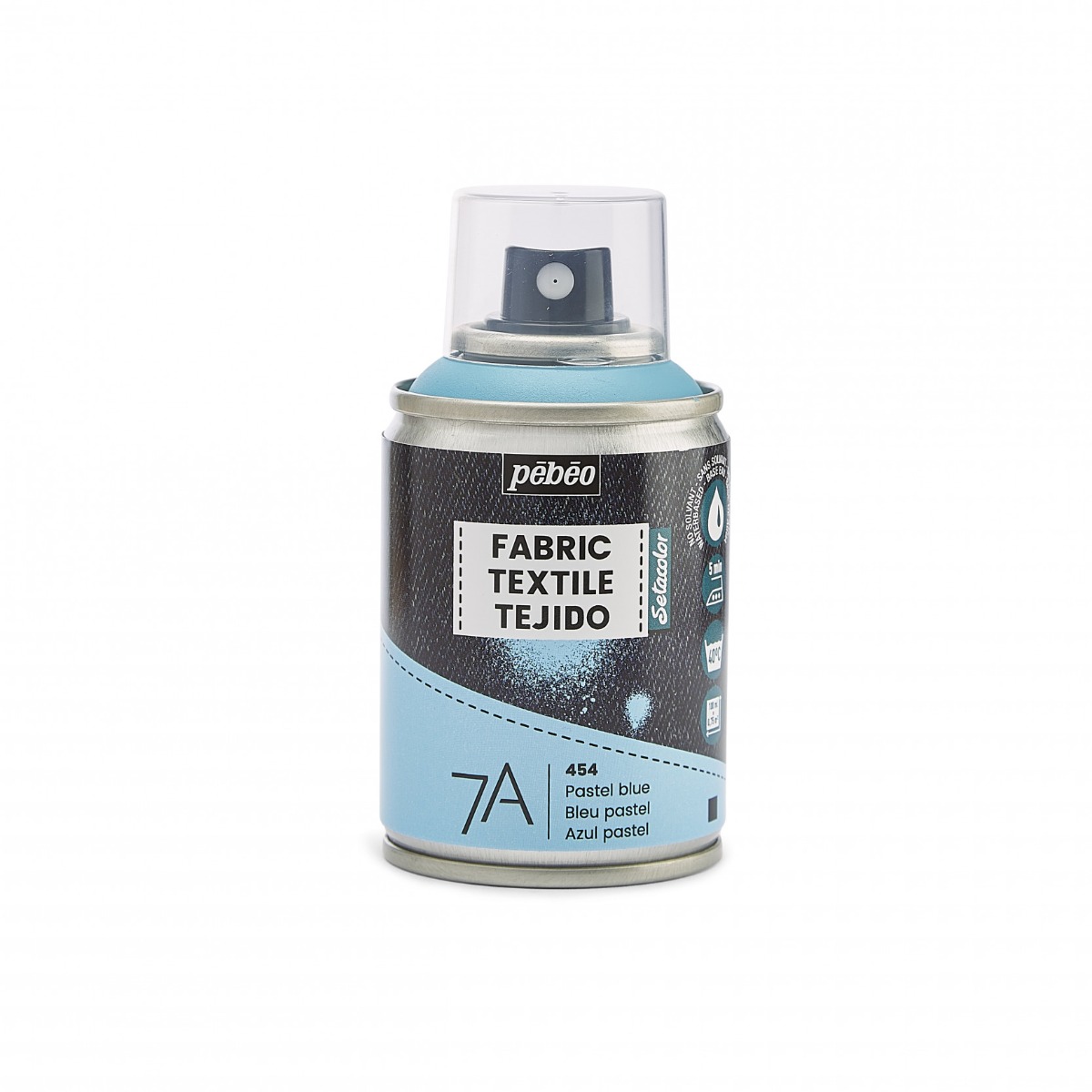 Pébéo Spray Peinture Tissus 7A SPRAY 100 ML BLEU PASTEL Vue de face