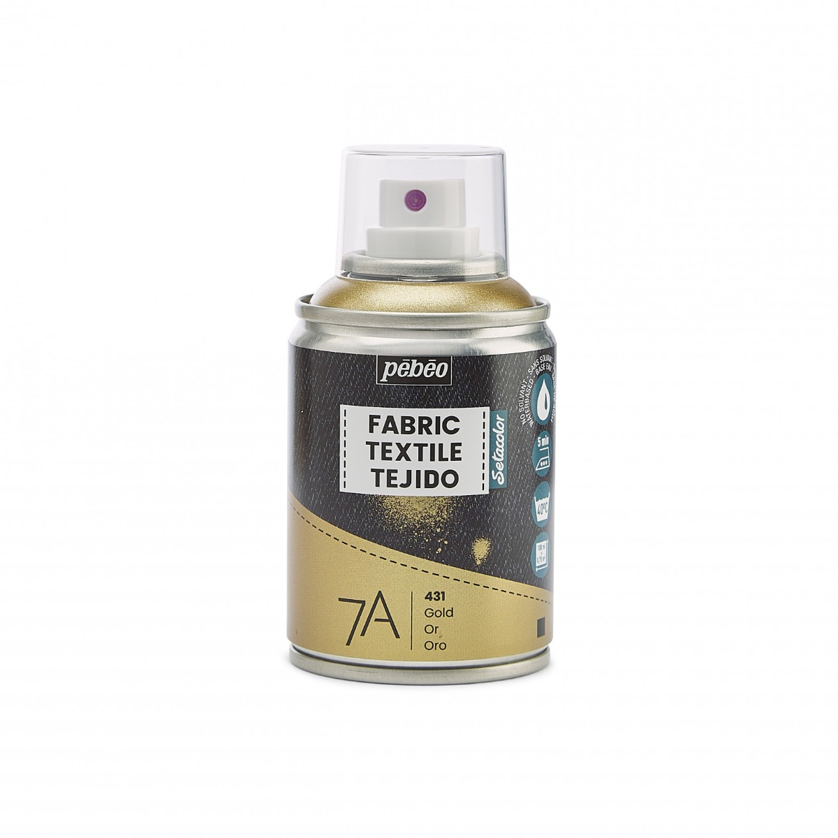 Pébéo Spray Peinture Tissus 7A SPRAY 100 ML OR Vue de face