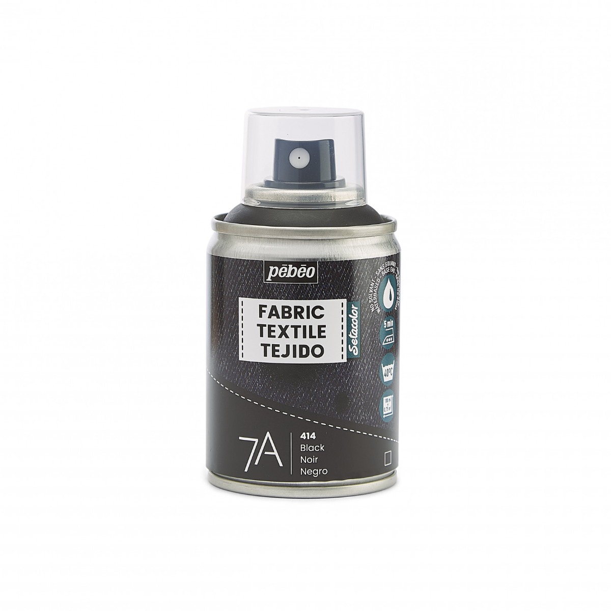 Pébéo Spray Peinture Tissus 7A SPRAY 100 ML NOIR Vue de face