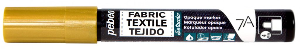 Pébéo 7A MARQUEUR OPAQUE POINTE RONDE 4 MM OR Bouchon fermé