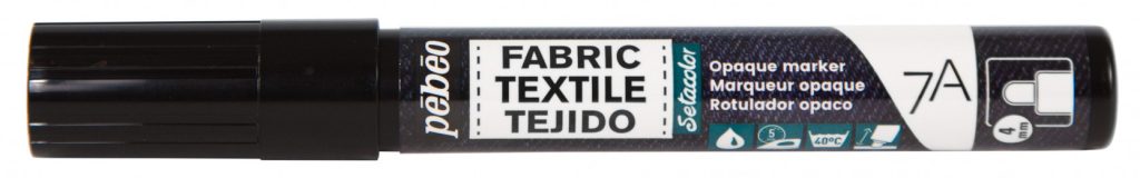 Pébéo 7A MARQUEUR OPAQUE POINTE RONDE 4 MM NOIR Bouchon fermé