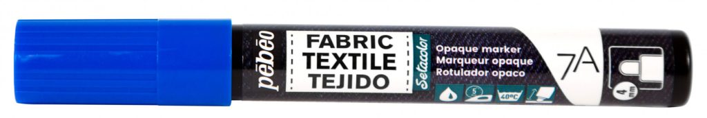 Pébéo 7A MARQUEUR OPAQUE POINTE RONDE 4 MM BLEU Bouchon fermé
