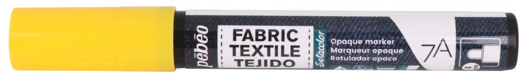 Pébéo 7A MARQUEUR OPAQUE POINTE RONDE 4 MM JAUNE Bouchon fermé