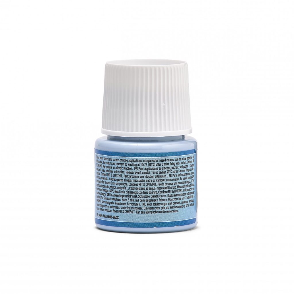 Pébéo Peinture pour Tissus SETACOLOR OPAQUE 45 ML BLEU CIEL Vue de dos
