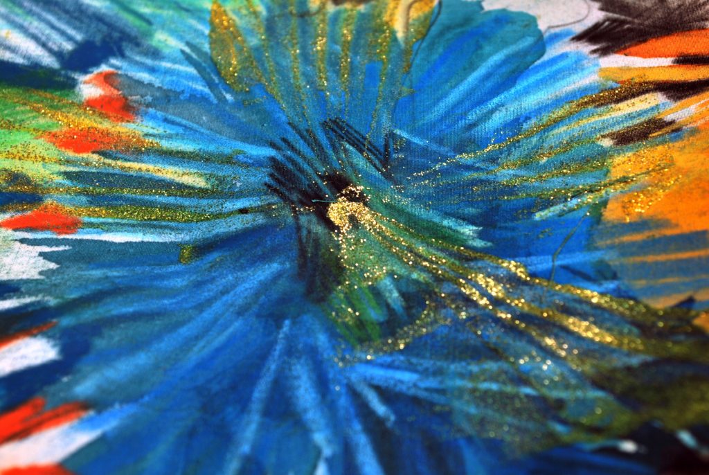Pébéo Peinture pour Tissus SETACOLOR TISSUS CLAIRS 45 ML BLEU COBALT Photo d'application