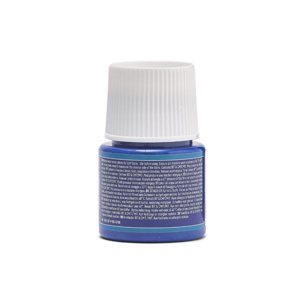 Pébéo Peinture pour Tissus SETACOLOR TISSUS CLAIRS 45 ML BLEU COBALT Vue de dos