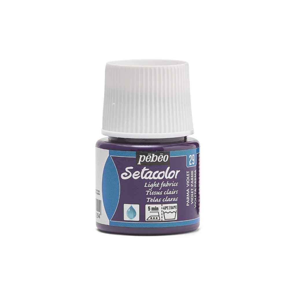 Pébéo Peinture pour Tissus SETACOLOR TISSUS CLAIRS 45 ML VIOLET PARME Vue de face