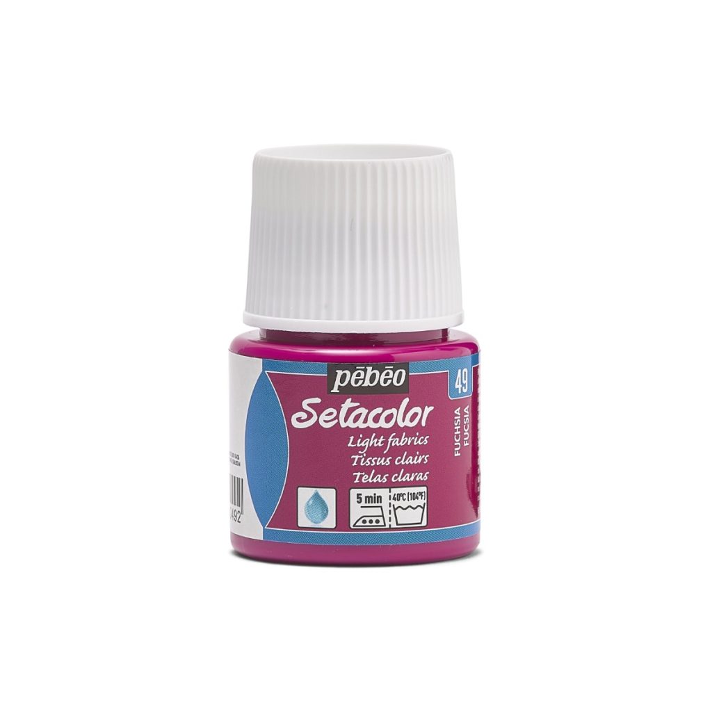 Pébéo Peinture pour Tissus SETACOLOR TISSUS CLAIRS 45 ML FUCHSIA Vue de face