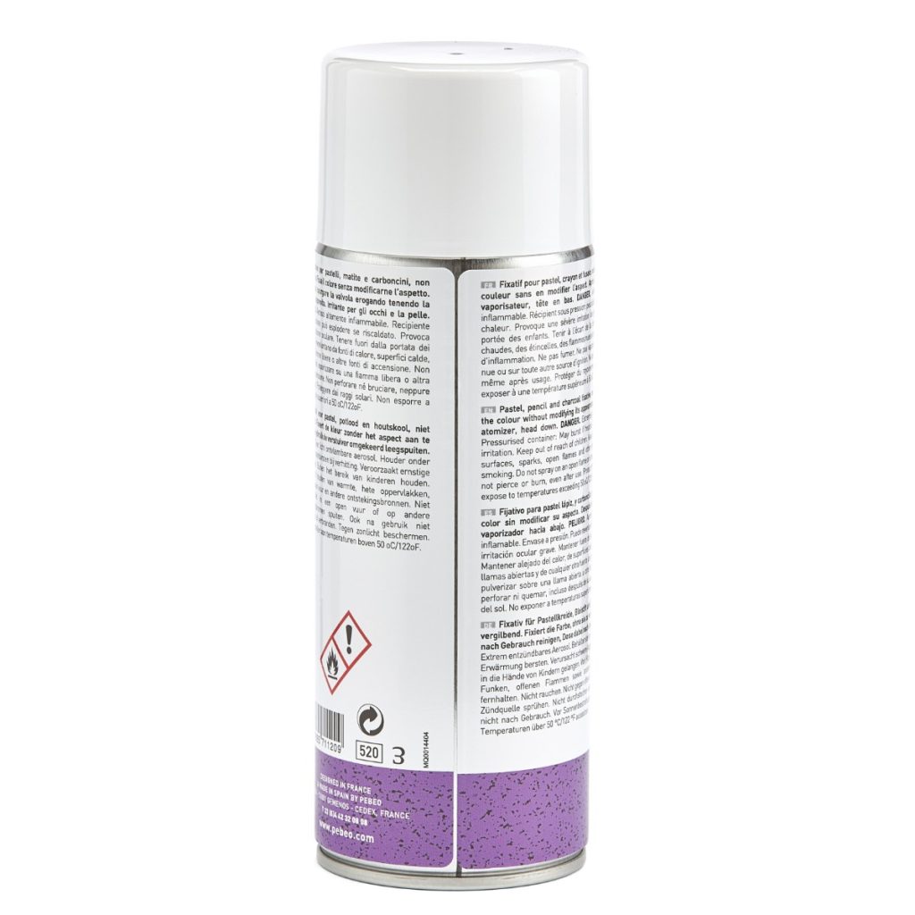 Pébéo FIXATIF PASTELS ET FUSAINS AEROSOL 400 ML Vue de dos