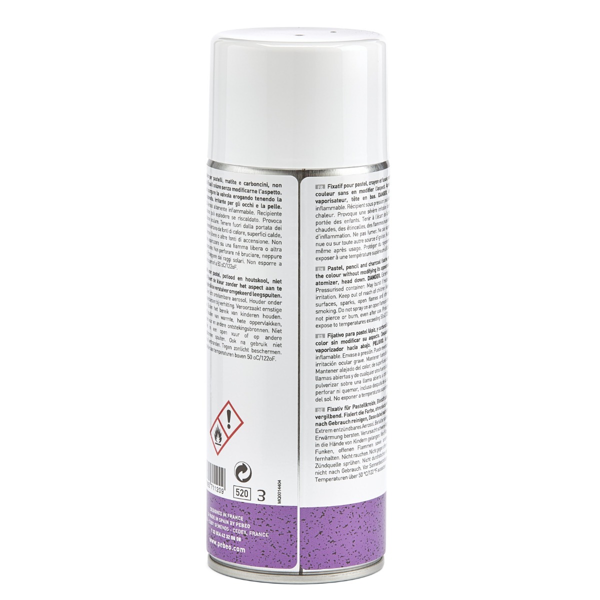 Pébéo FIXATIF PASTELS ET FUSAINS AEROSOL 400 ML Vue de dos