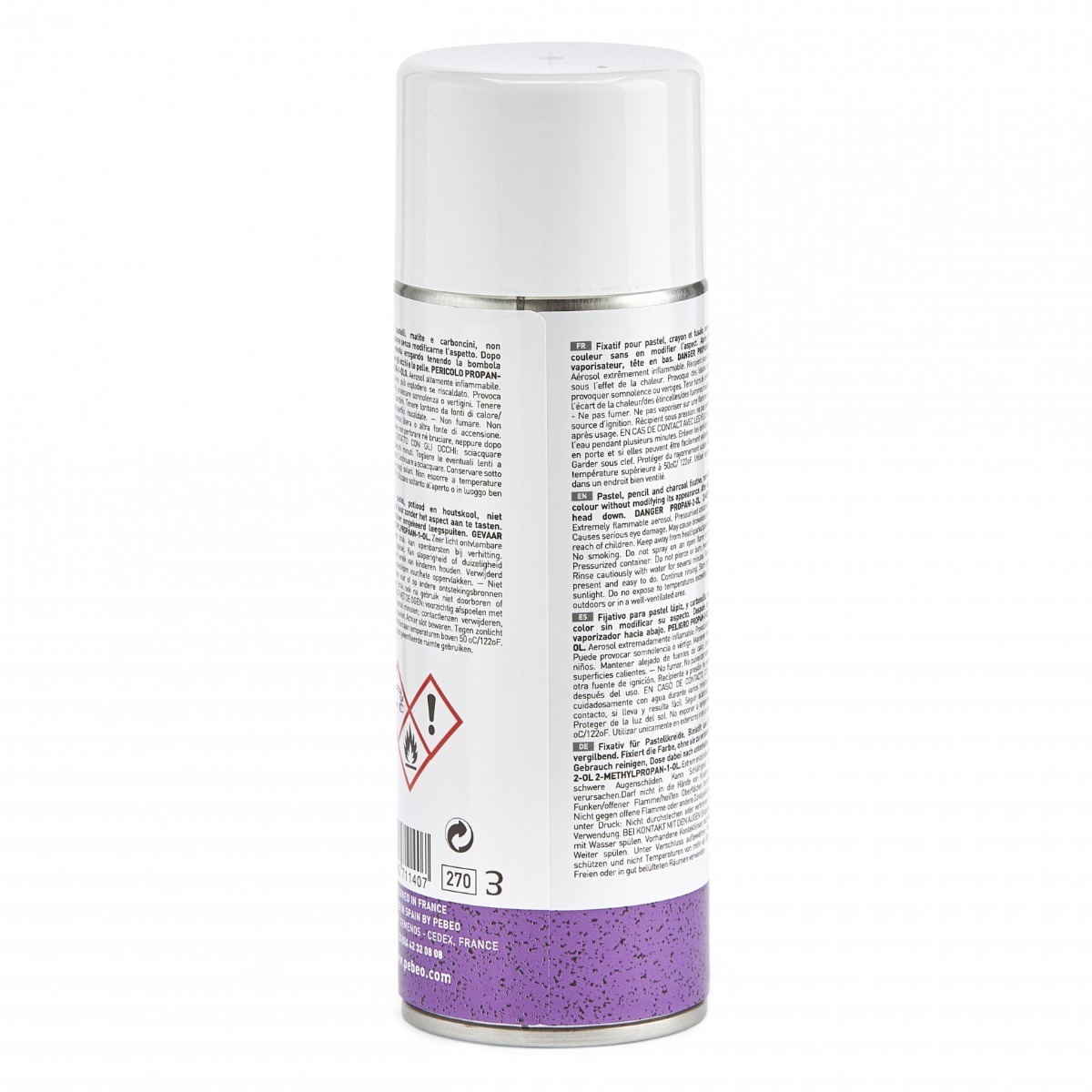 Pébéo FIXATIF PASTELS ET FUSAINS AEROSOL 200 ML Vue de dos