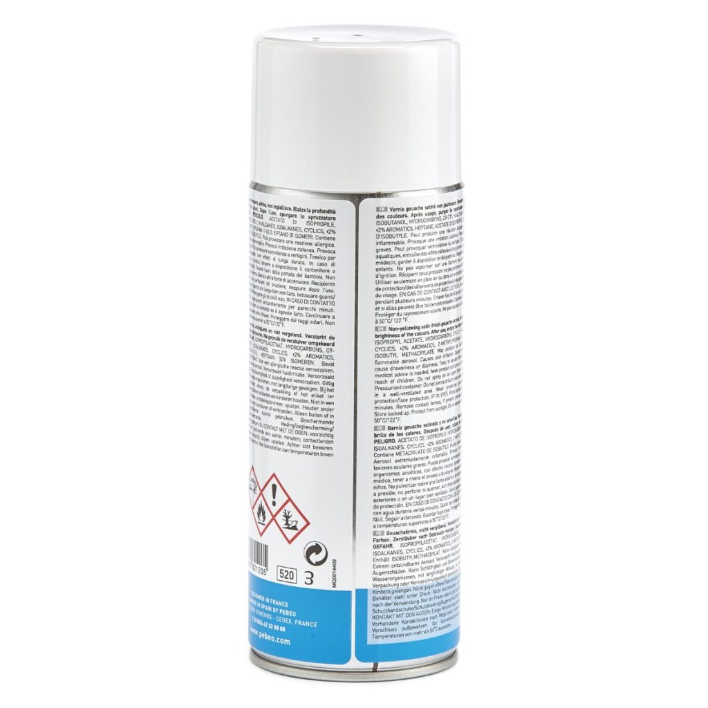 Pébéo VERNIS GOUACHE SURFIN AEROSOL 400 ML Vue de dos