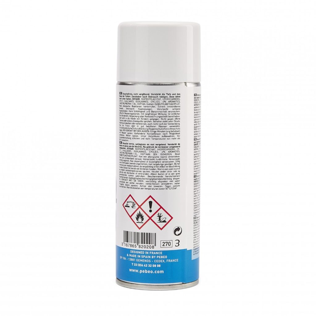 Pébéo VERNIS GOUACHE SURFIN AEROSOL 200 ML Vue de dos
