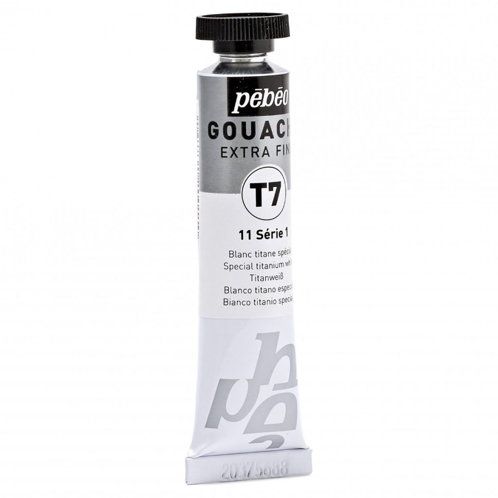 Pébéo GOUACHE T7 EXTRA FINE 20 ML BLANC TITANE SPECIAL Vue de droite
