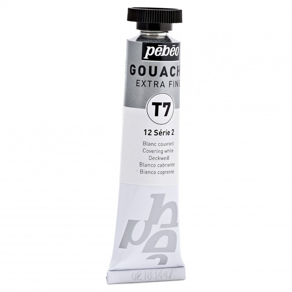 Pébéo GOUACHE T7 EXTRA FINE 20 ML BLANC COUVRANT Vue de droite